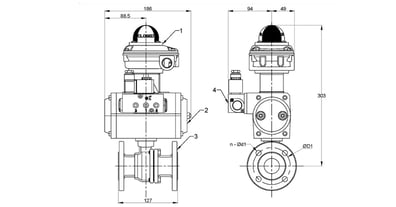 Ball Valve - Flanged Table E (25mm) STC