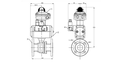 Ball Valve - Flanged Table E (40mm) DA