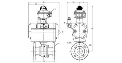 Ball Valve - Flanged Table E (50mm) STC