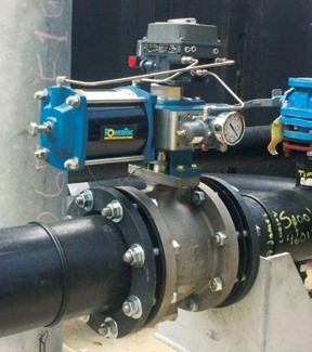 DeZURIK VPB V-Port Ball Valve | PowerRac Actuator