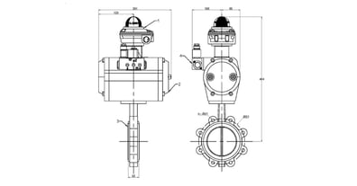 Lugged Butterfly Valve - On/Off (100mm) STC