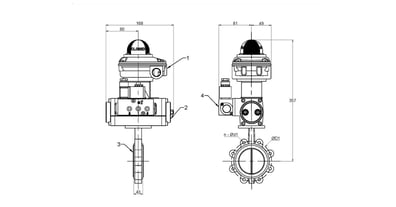 Lugged Butterfly Valve - On/Off (50mm) DA