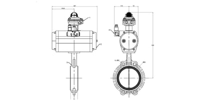 Wafer Butterfly Valve - On/Off (150mm) STC